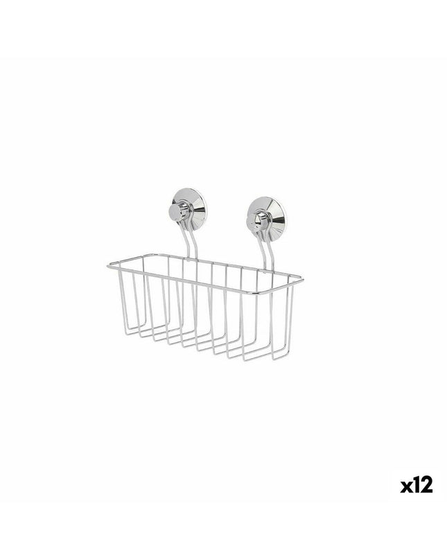 Berilo metal and ABS shower support brackets in gray, 24x18x10 cm, set of 12, suitable for bathroom and kitchen use.