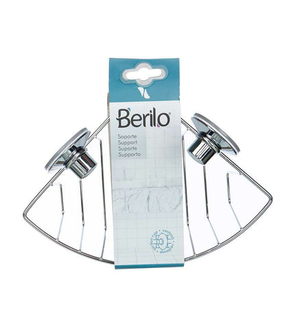 Set of 12 Berilo metal and ABS shower supports, 25x18.5x18 cm, ideal for bathroom and kitchen use.
