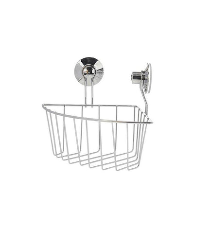 Set of 12 Berilo metal and ABS bathroom shower supports, 25x18.5x18 cm, shown mounted in a bathroom setting