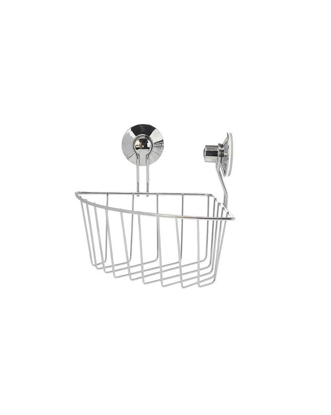 Set of 12 Berilo metal and ABS bathroom shower supports, 25x18.5x18 cm, shown mounted in a bathroom setting