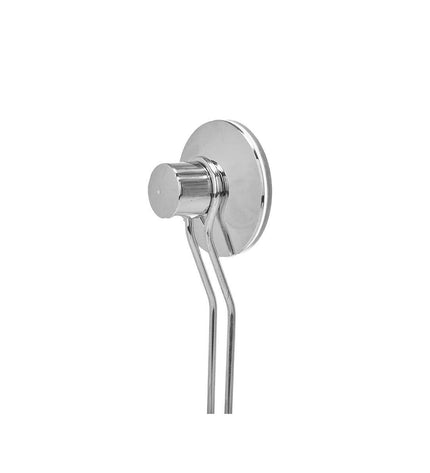 Set of 12 white Berilo toilet brushes with stainless steel handles, compact 10x36x10 cm for bathroom cleaning.