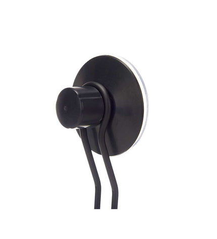 Set of 12 Berilo black steel toilet brushes with ABS handles, 10x36x10 cm, suitable for bathroom and household use.