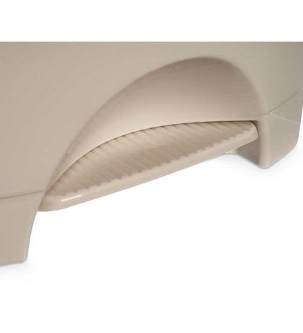 Set of 8 beige plastic 10L pedal waste bins from BigBuy Home, suitable for home and kitchen storage and organization.