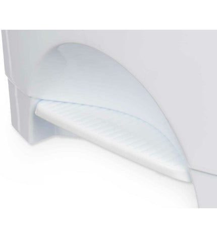 Set of three white plastic 50L pedal bins from BigBuy Home for household kitchen and storage organization.