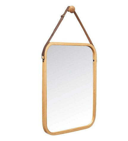 Six natural rectangular hanging mirrors from Gift Decor, 34x41.5 cm, with a sleek frame, ideal for home decor.