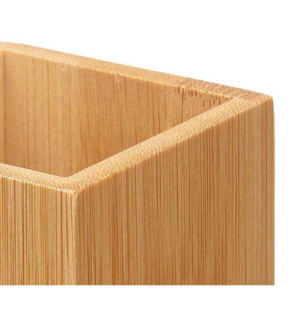 Berilo bamboo toothbrush holder for bathroom, natural bamboo with plastic insert, 6.8 x 9.7 x 6.8 cm, set of 24.