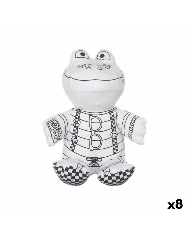 Set of 8 Pincello soft toys featuring colorful cartoon frog characters for coloring and play.