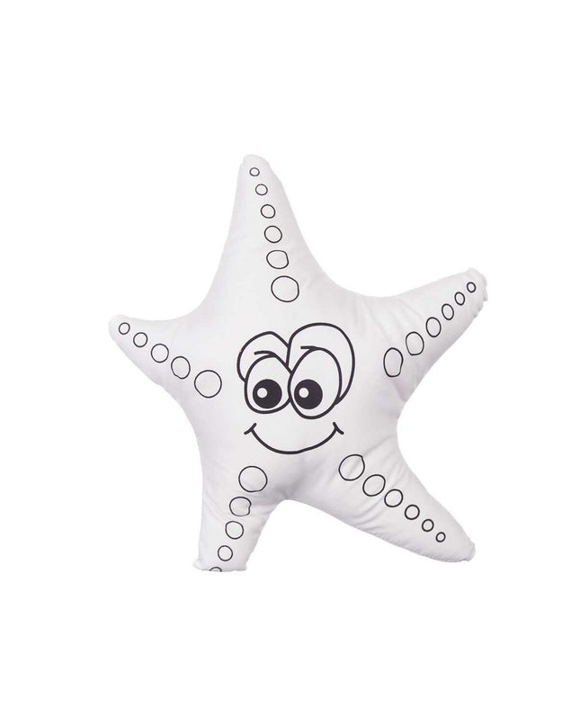 Set of 8 Pincello star-shaped soft toys to color, featuring white and black designs, ideal for creative play and gift-giving.