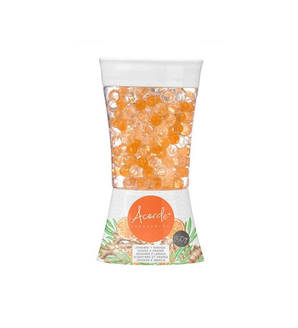 Acorde orange ginger gel air freshener, 150g, set of 12, for home and kitchen decor, featuring bright orange and ginger scent visuals.
