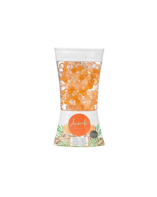 Acorde orange ginger gel air freshener, 150g, set of 12, for home and kitchen decor, featuring bright orange and ginger scent visuals.