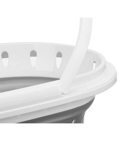 Set of six foldable polypropylene laundry baskets with TPR handles, measuring 58x23x38 cm for home storage and organization.
