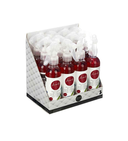 Acorde Luchtverfrisser Rode Vruchten 200 ml bottle, decorative home scent for kitchen and living spaces, set of 12 bottles