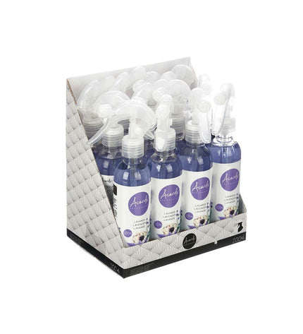 Acorde Lavendel air freshener bottles, 200ml each, for home and kitchen use, displayed in a set of 12 bottles.