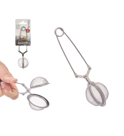 Set of 12 Kinvara stainless steel coffee and tea infuser balls, measuring 5x16x5.3 cm, ideal for brewing loose leaf beverages.