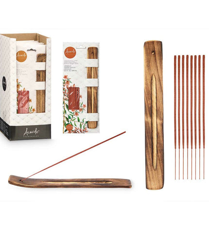 Set of 12 Acorde Sandelhout incense cones for home and kitchen decor, natural woody aroma, traditional incense product.