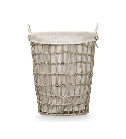 Kipit Mand Kipit grijze opslagmanden van polyester en plastic, set van 6, voor huis en keuken organisatie.