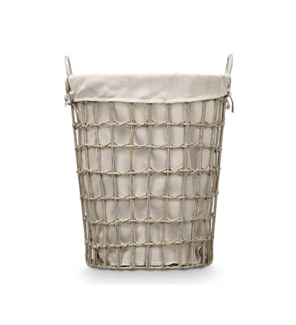 Set of six Kipit gray storage bags made of polyester, polypropylene, and plastic with 50% cotton for home organization.