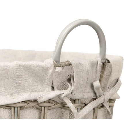 Kipit grey polyester storage bags made of polypropylene and iron, 50% cotton, set of 6 for home and kitchen organization.