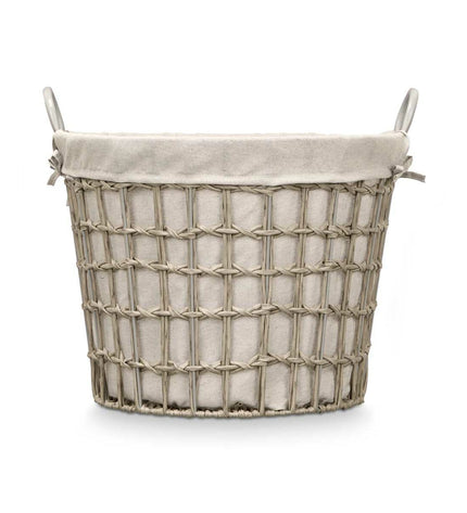 Six Kipit gray polyester storage bags with plastic and iron accents, made from 50% cotton, for household organization.