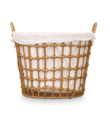 Kipit Mand Kipit natural polyester fabric storage baskets with iron and plastic, 50% cotton, set of 6 for home organization.