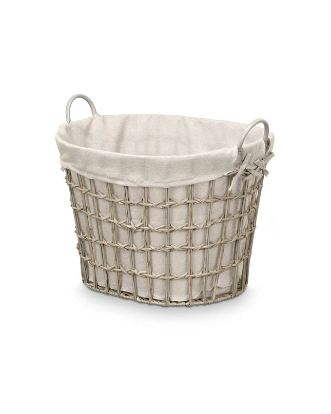 Six Kipit gray polyester storage bags made of plastic, polypropylene, iron, and cotton, designed for home and kitchen organization.