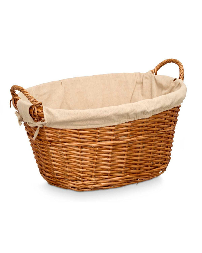 Set of six Kipit natural polyester braided storage bags made from 50% cotton, ideal for household organization.