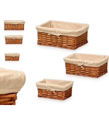 Kipit Mandenset Kipit polyester and cotton braiding with three components, measuring 39x16.5x29 cm, for home and bath use.