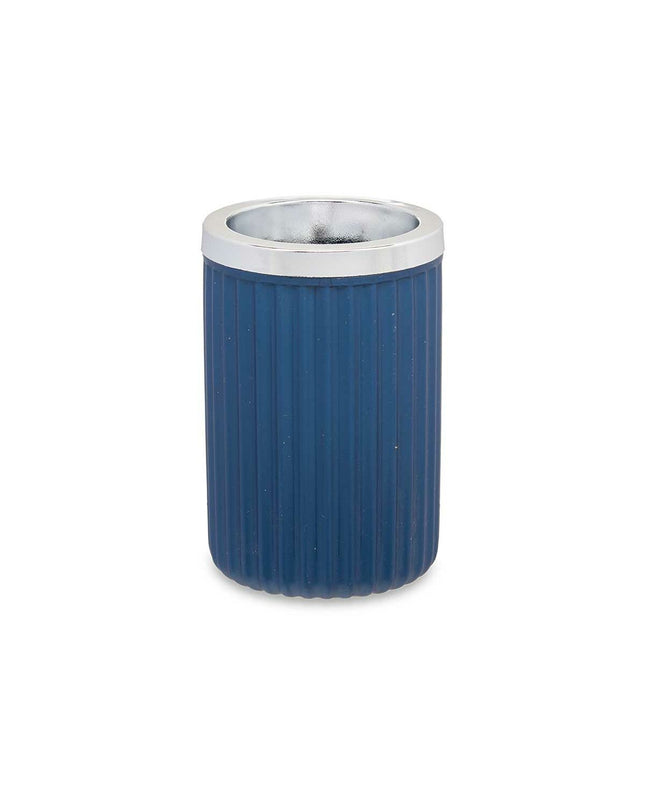 Set of 16 blue plastic Glas Berilo containers for bathroom and kitchen, measuring 7.5 x 11.5 x 7.5 cm