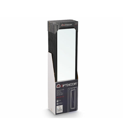 Set of 12 black hanging mirrors by Gift Decor, 30x120 cm, stylish wall decor for home or kitchen.