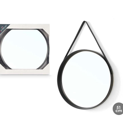 Set of six black wall mirrors by Gift Decor, 51x4.5x76 cm, decorative home decor for walls and living spaces.