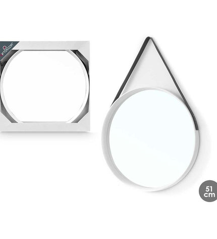 Six Gift Decor white wall mirrors, 51x4.5x76 cm, decorative home decor for house and kitchen interior.