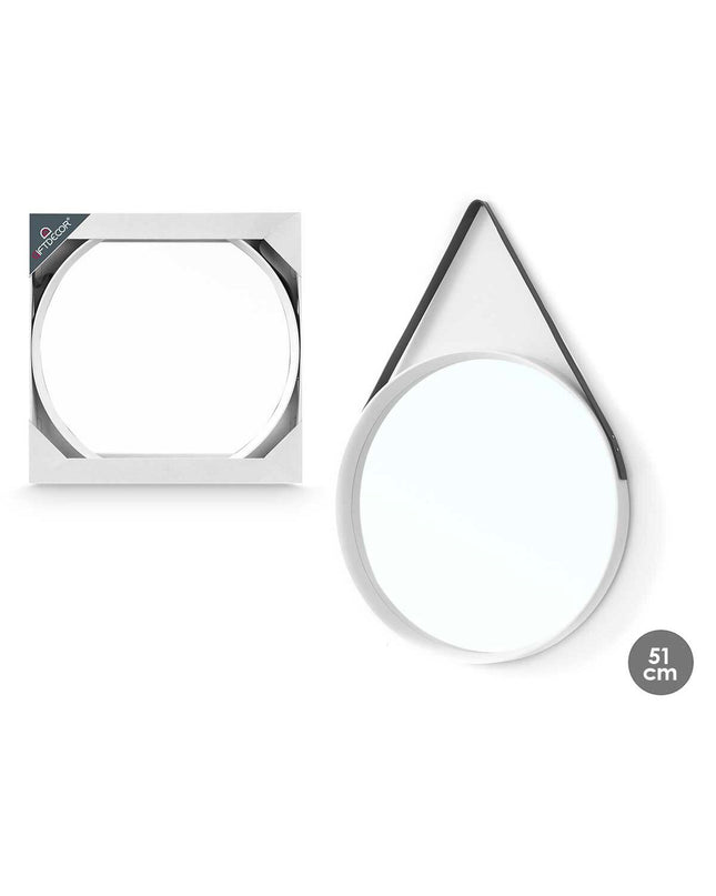 Six Gift Decor white wall mirrors, 51x4.5x76 cm, decorative home decor for house and kitchen interior.
