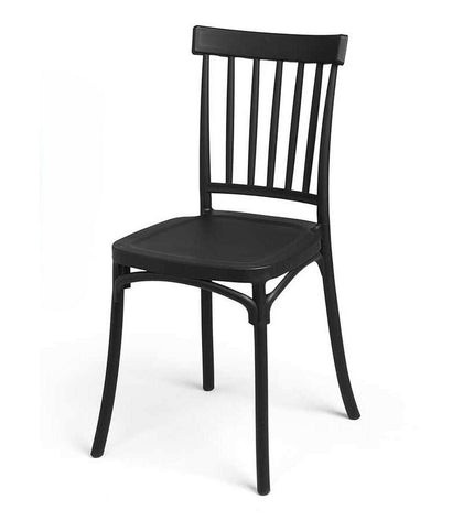 Gift Decor black polypropylene chair with metal legs, 42x81.5x45 cm, suitable for home and kitchen decor.