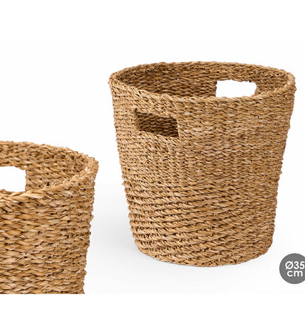 Set of four Bruin Zeealgen storage jars by Gift Decor for home organization and kitchen decor.