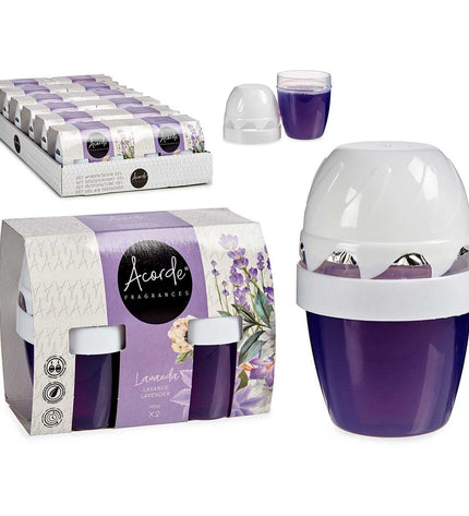 Acorde Lavendel luchtverfrisserset with 2 parts, 12 pieces, for home and kitchen decor, featuring lavender scent and decorative design.