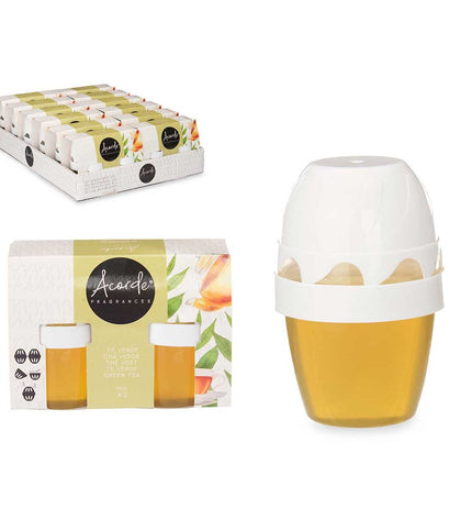 Acorde Groene Thee luchtverfrisserset with 2 parts, 12 scented air fresheners for home and kitchen decor, fresh green tea scent