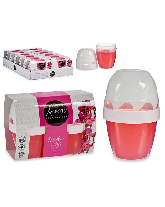 Acorde Orchidee air freshener set with two parts, 12 pieces, for home and kitchen decor, featuring orchid scent.
