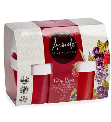 Acorde luchtverfrisserset Rode Vruchten with 2 parts, 12 pieces, featuring vibrant red fruit scent for home decoration and freshness.