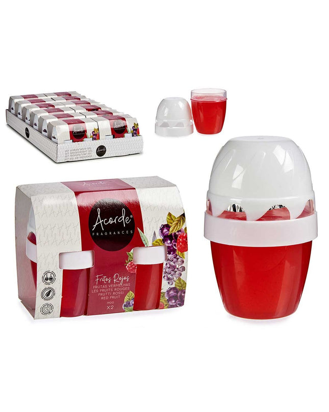 Acorde luchtverfrisserset Rode Vruchten, 2 onderdelen, 12 stuks, huis en koken decoratie, fresh fruit-scented air fresheners