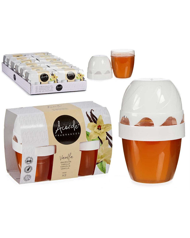 Acorde Vanille air freshener set with 12 pieces, featuring two parts for home and kitchen decor and fragrance.