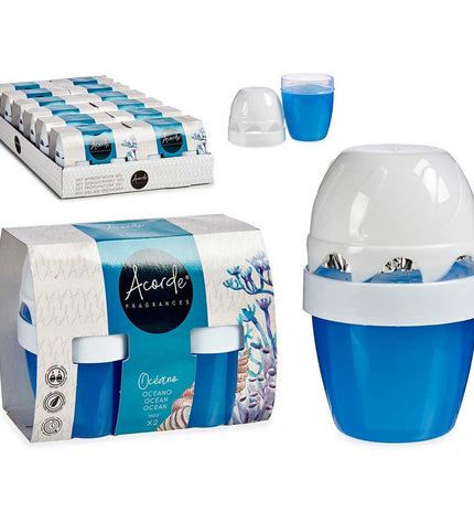 Acorde Oceaan air freshener set with two parts, featuring 12 ocean-scented fresheners for home decor and kitchen use.