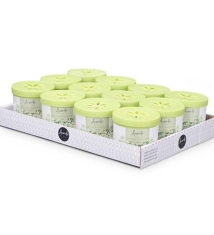 Acorde Jasmine air fresheners in a pack of 12, 190g each, designed for home and kitchen decor with fresh jasmine scent.
