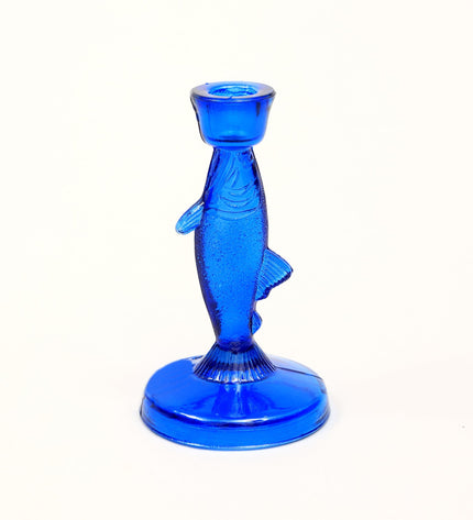 Fish Candle Holder in Royal Blue – Ocean Coastal Decor Accent