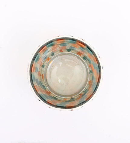 Round Mosaic Glass Votive Candle Holder – Handmade Decorative Tealight Holder