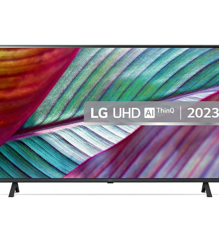 LG 43-inch 4K Ultra HD LCD Smart TV with Direct-LED display, modern design, and thin bezel for home entertainment.