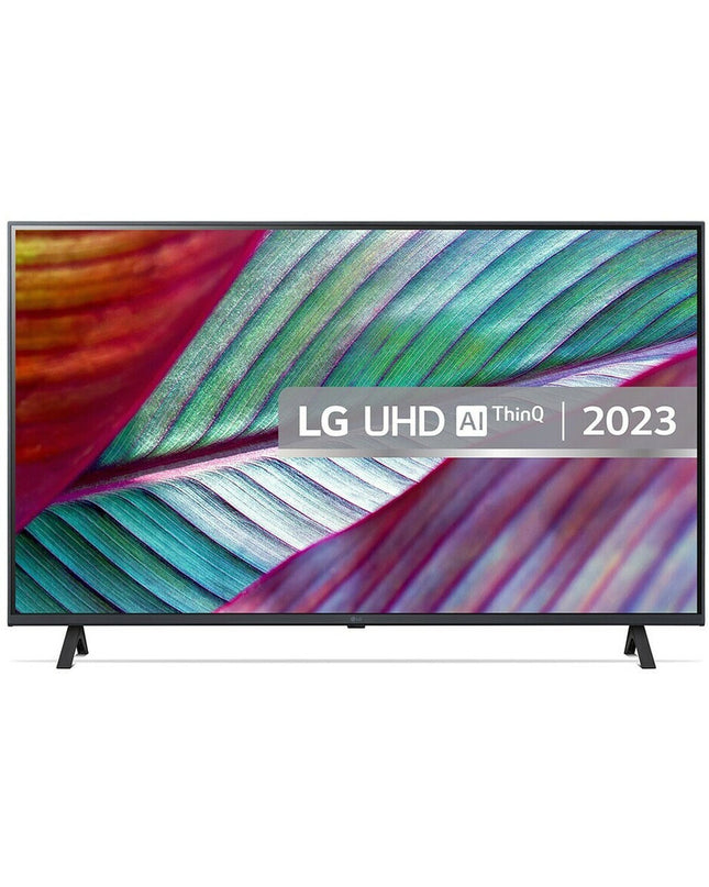 LG 43-inch 4K Ultra HD LCD Smart TV with Direct-LED display, modern design, and thin bezel for home entertainment.