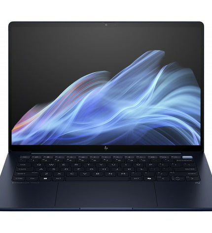 HP B69BCET 14-inch laptop with Intel Core Ultra 7, 32GB RAM, and 512GB SSD, featuring a sleek design and high performance.