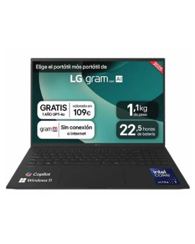 LG 16Z90T-V.AP88B laptop with sleek design, open showing keyboard and screen, ideal for computing tasks.