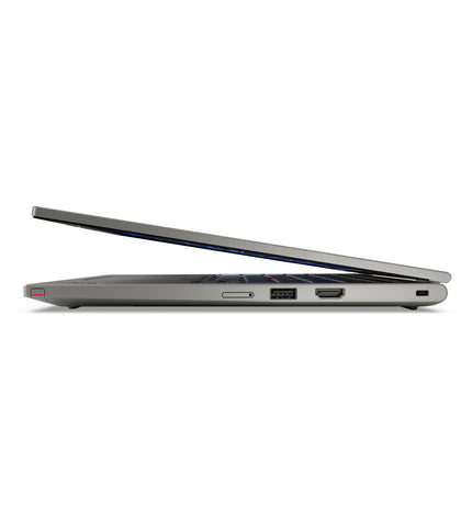 Lenovo 13.3-inch laptop with Intel Core Ultra 7, 16GB RAM, 512GB SSD, QWERTY Spanish keyboard, sleek design.