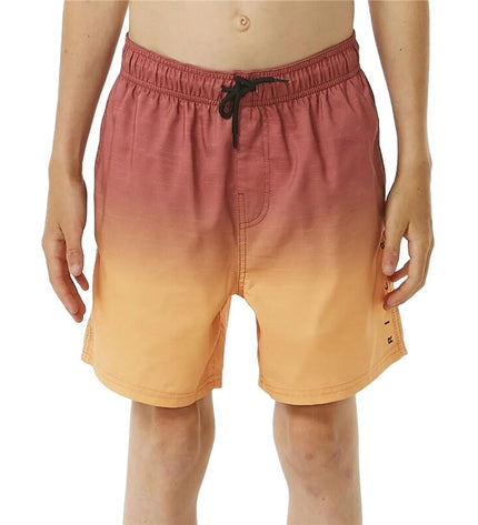 Rip Curl Fade Volley Kinderbadpak, sport and outdoor waterwear, front view with vibrant colors and snug fit design
